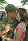 солдат,_свидание