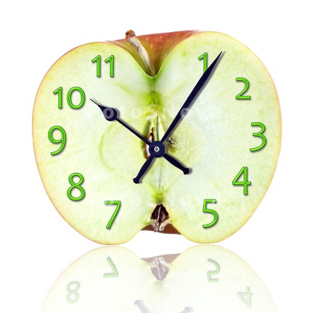 apple_clock_fruit_time_food_di