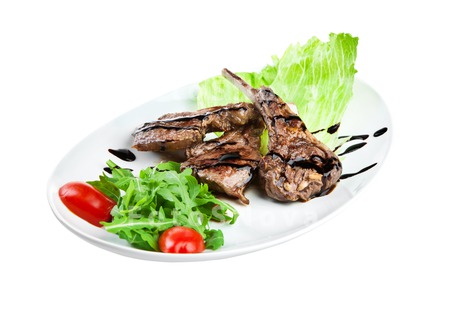 food_roast_veal_isolated_white