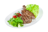 food_roast_veal_isolated_white